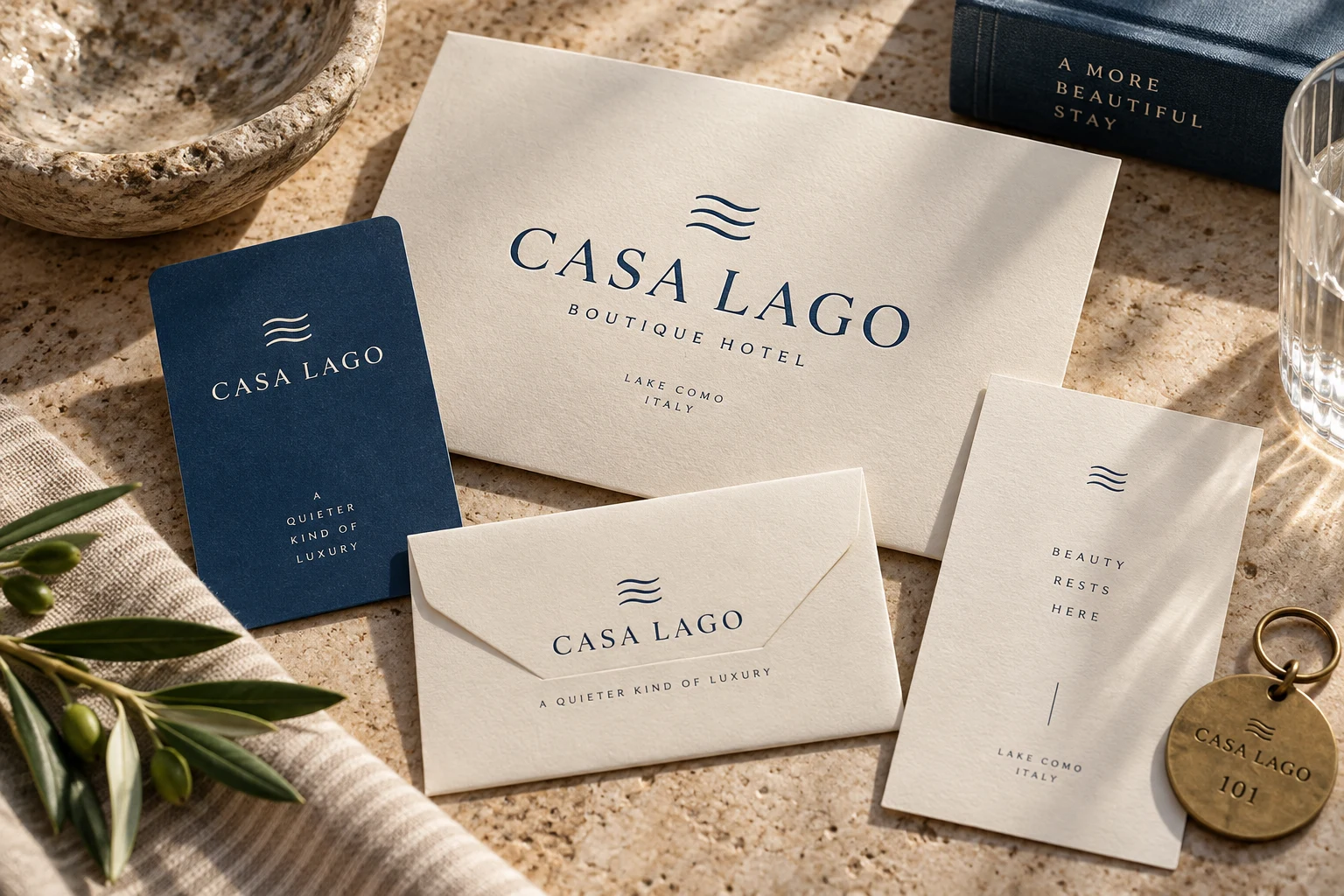 Illustrative new identities concept shown as finished design work
