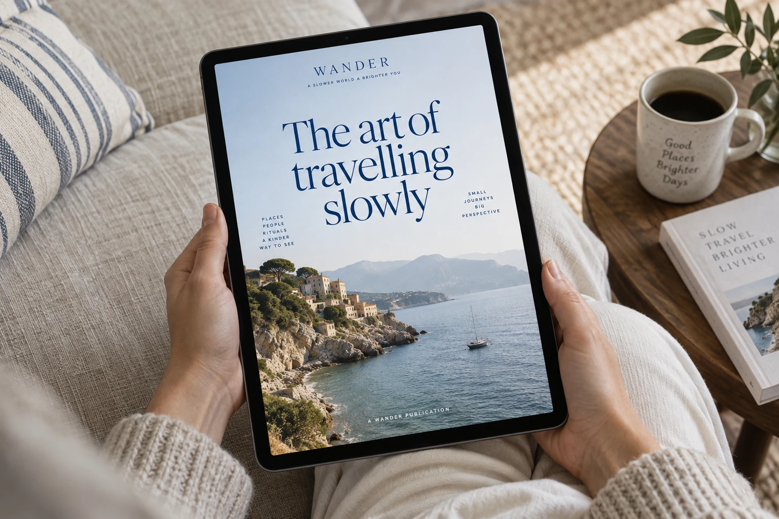 Illustrative ebooks concept shown as finished design work
