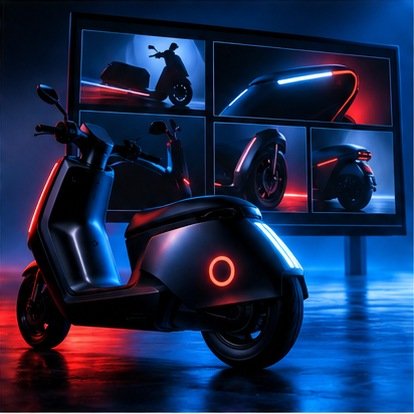 MIRA MOTO fictional concept artwork demonstrating motion design