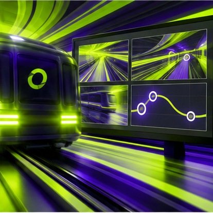 LOOPLINE fictional concept artwork demonstrating motion design