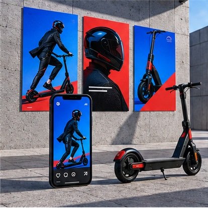 MIRA MOTO fictional concept artwork demonstrating performance marketing