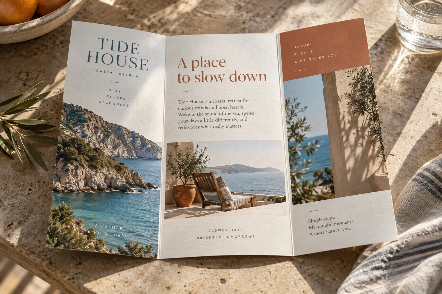 Illustrative brochures concept shown as finished design work