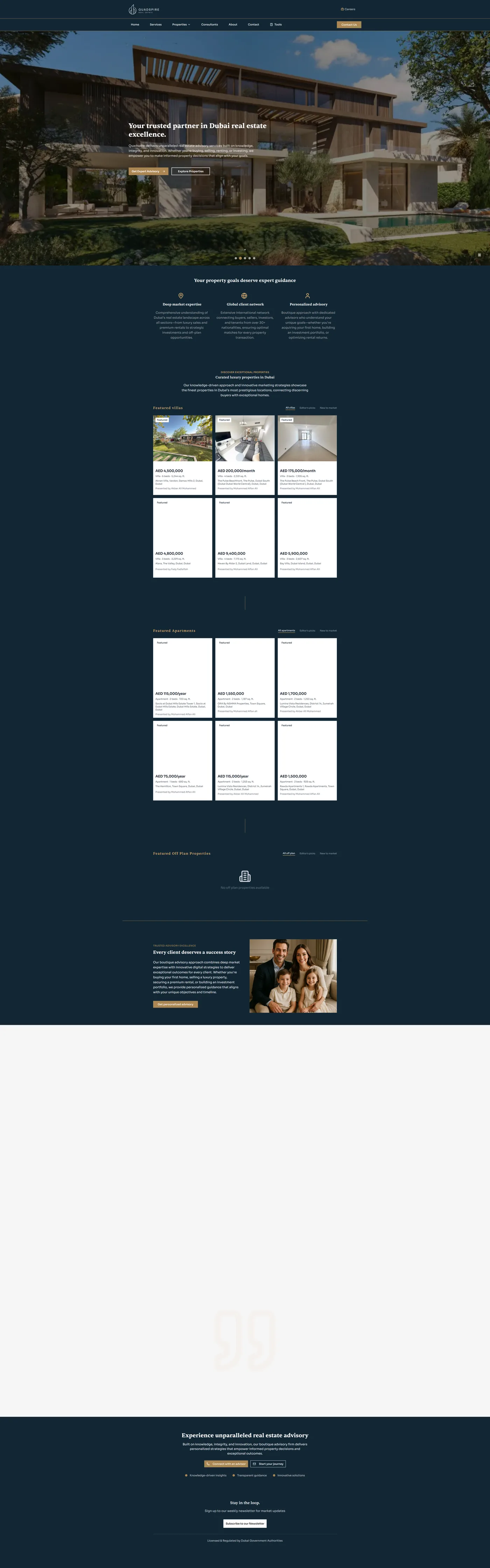 Quadspire real estate experience